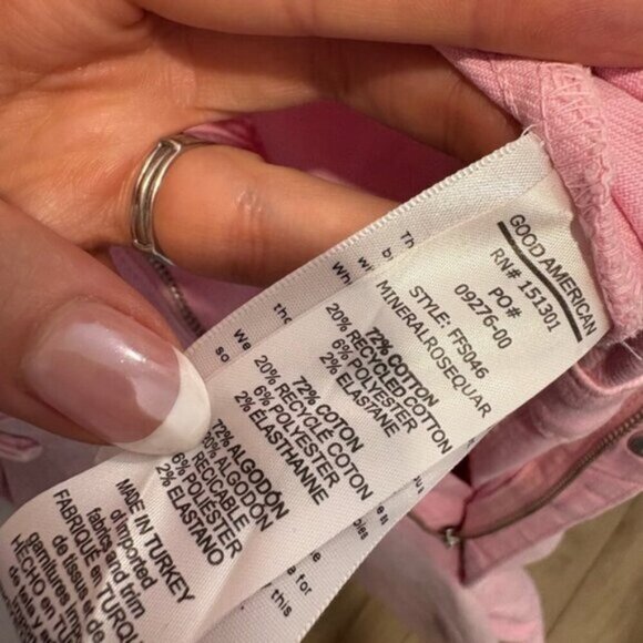 GOOD AMERICAN PINK DENIM FIT FOR SUCCESS JUMPSUIT - Picture 12 of 12